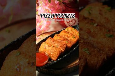 CHEESY BREAD PIZZA POCKETS 😍🤤🔥 #shorts #youtubeshorts #recipe #food