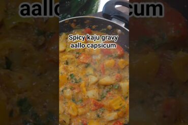 SPICY KAJU GRAVY##AALLOO CAPSICUM 🫑 ##PARATHA LASSI LOVE IT