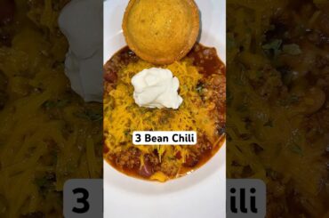 Easy 3 Bean Turkey Chili. #recipe #cooking #food #chili #fyp
