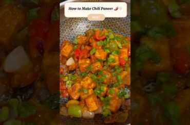 How to make Chili Paneer Recipe 🤍#chilipanner #punjabishorts #cookingchannel #proteinmeal #viral