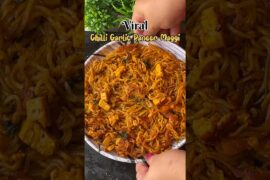 Chilli Garlic Paneer Maggi 🍝 Ultimate Spicy Maggi 🤤 #ytshorts #maggi #recipe #spicyfood