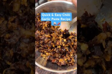 Spicy Red Chilli Garlic Paste at Home | Easy & Instant Recipe 🧄 #shorts #food #viral #recipe #asmr