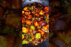 paneer chilli 😋 YUMMY #food #recipe #Foodie Anjali #youtubeshorts #shortvideo