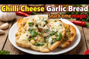 Ultimate Chilli Cheese Garlic Bread - 5 Minute Recipe | Tawa Cheese Toast | चीज़ टोस्ट
