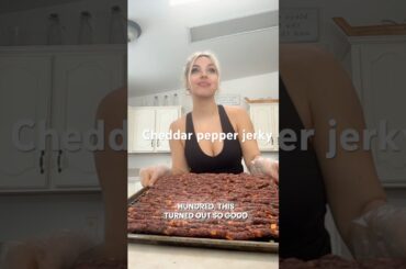 Cheddar pepper jerky! For all of my recipes join the fit foodie club!