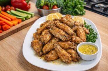 Crispy Lemon Pepper Chicken Wings | Easy  Butter Sauce Recipe