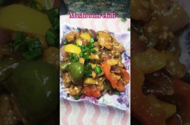 Mashroom recipe 😋 masroom chili #masroomrecipe #chilirecipes #shorts