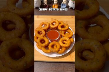 Crispy potato rings recipe #shorts #recipe #snacks #potato #trending #viral #shortsfeed #cooking
