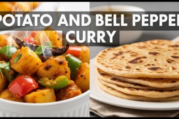 The Best 15-Minute Sehri Recipe! Potato and Bell Pepper curry with Crispy Paratha