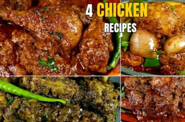 4 Restaurant Style Chicken Recipes | Kadai Chicken, Pepper Chicken & Punjabi Chicken Masala