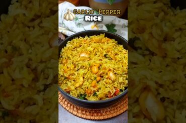 Garlic Pepper rice 🧄🌶 🔥Lunch box recipes 😋 Poondu Milagu Sadam #varietyriceintamil