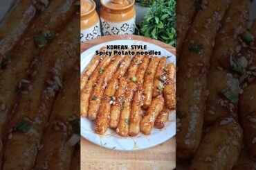 Spicy Potato noodles #shorts #potato #noodles #korean #shortsfeed #recipe#easyrecipe #trending #food