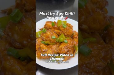 Quick Indo Chinese Egg Chilli Recipe #shorts #egg #chilli