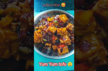 Healthy chilli garlic tofu recipe😋#shorts#food#foryou#yummy#viral#trending