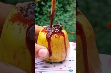 traditional Apple 🍎 +Mulberry recipe 🤤#shorts #food #masala #Apple#Mulberry#Chilli#fruit