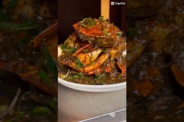 Black pepper crab chef 🧑‍🍳 Sivaraja style #food #shortvideo #crabcleaning