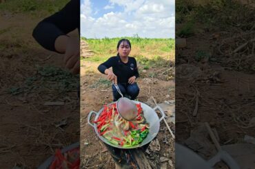 😋Chicken and chili recipe #cooking #food #delicious #spicynoodlesoup #eat #foodlover