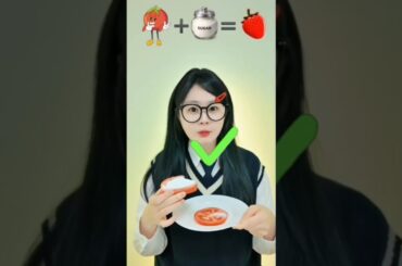 Tomato and sugar makes strawberry 🍓 #tutorial #tricks #shorts