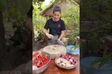 Cook and Eat Yummy Pork Skin | Spicy Red Chili Pork Skin Recipe