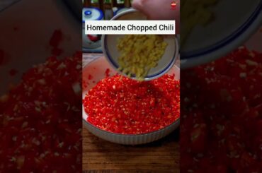 Homemade Chopped Chili That Lasts 6 Months 🌶️🔥 #shortsfood #easyrecipe