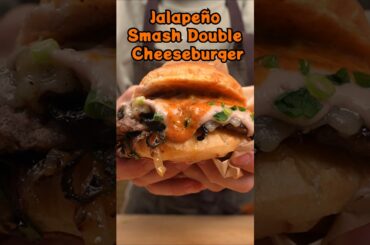 Sweet & Chili Jalapeño Smash Double Cheeseburger!! 🍔🔥#shorts