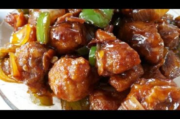 Crispy & juice soya chilli | Soyabean chilli recipe | ड्राई सोया चिली