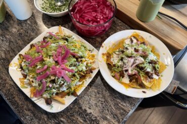 Sunday Movie Night Dinner - Al Pastor Fries and Nachos