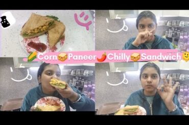 🌽Corn🥪Paneer😋Chilli🌶️Sandwich🫠| Quick Sandwich Recipe | @SimplyManmeet_Official