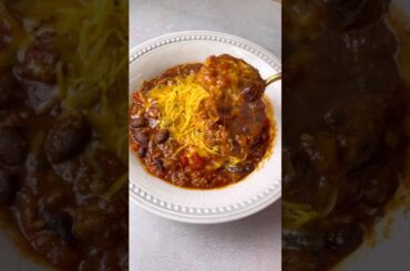 The BEST Homemade Chili Recipe 🌶️ #recipe #easyrecipe #chili