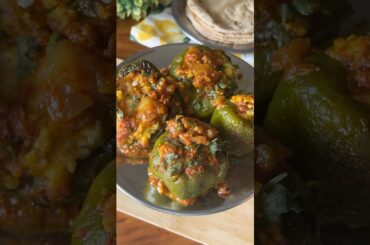 Stuffed Capsicum Sabzi | Aloo Shimla mirch in gravy #recipe #food  #cooking #shorts #healthyfood