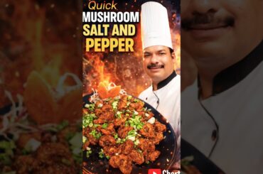 Quick snack mushroom salt & pepper recipe 😍 #shorts #mushroom #foodshorts #recipe  #passobemsolto