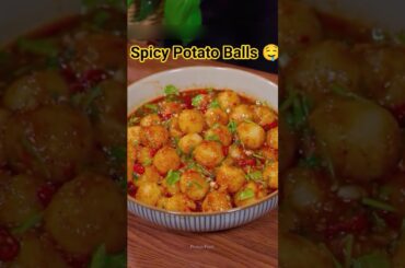 Spicy Chilli Potato Balls | Delicious & Satisfied  Recipe | chilli patato #Shorts #food