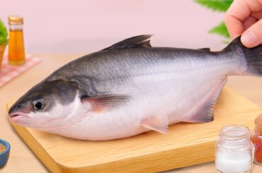 Simple Miniature Crispy Turmeric Fish in Chili Sour Sauce Recipe 🐟 Tiny Food Cooking by Clover