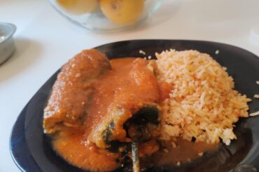 Stuffed peppers and rice