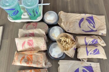 Quick lunch for 4 before a long drive. Guess the price