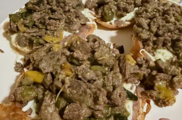 Molletes made by my lovely Mexican wife