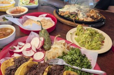 Nothing like some Fajita Tarascas and barbacoa street tacos.