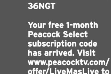 Free Peacock code