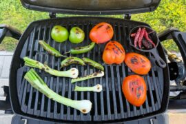 Trying to improve my smokey green onion salsa. Pic 1 is ingredients minus the garlic, pic 2 is what I am trying to recreate bad photo, pic 3 is how mine turned out. Any tips for my recipe?