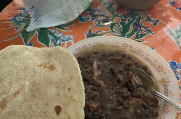 Green chile meat and beans