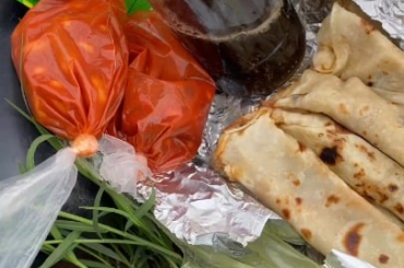 Proof that the mexican culture uses plastics baggies to store our salsitas in.