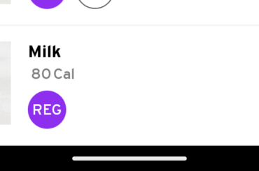 First time seeing milk as an option for a drink...