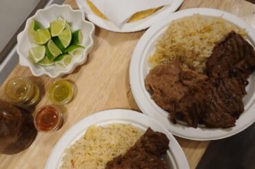 Carne asada plate @ home
