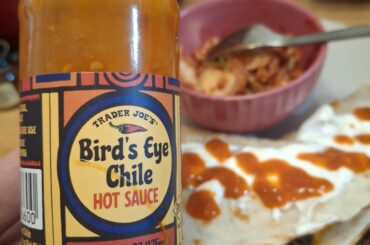 This TJs sauce was perfect for these korean fusion quesadillas