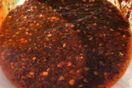 My obnoxiously spicy Salsa Macha with a secret ingredient