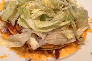 New Mexico Sonoran style flat enchiladas