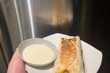 Homemade steak and poblano quesadillas