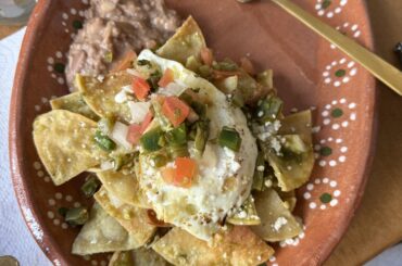 my first attempt at making chilaquiles