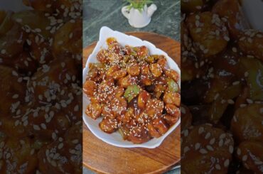 no onion garlic Soya chilli recipe #shorts #viralvideo #soyachilli