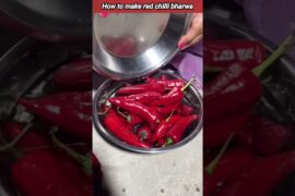 how to make red chilli bharwa |#shortvideo